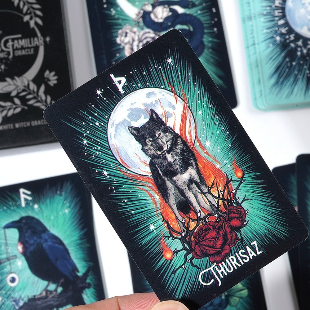 The Witch's Familiar Runic Oracle Cards | oracle deck | Wiccan Center