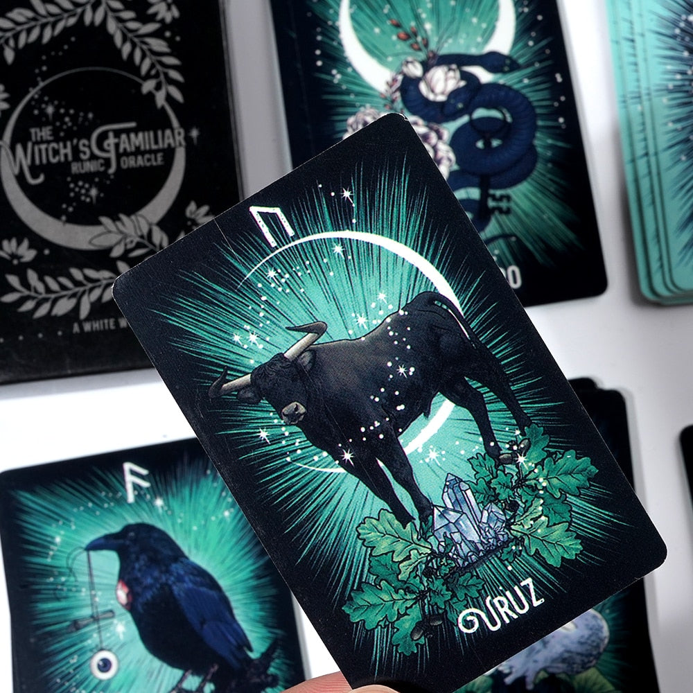 The Witch's Familiar Runic Oracle Cards | oracle deck | Wiccan Center