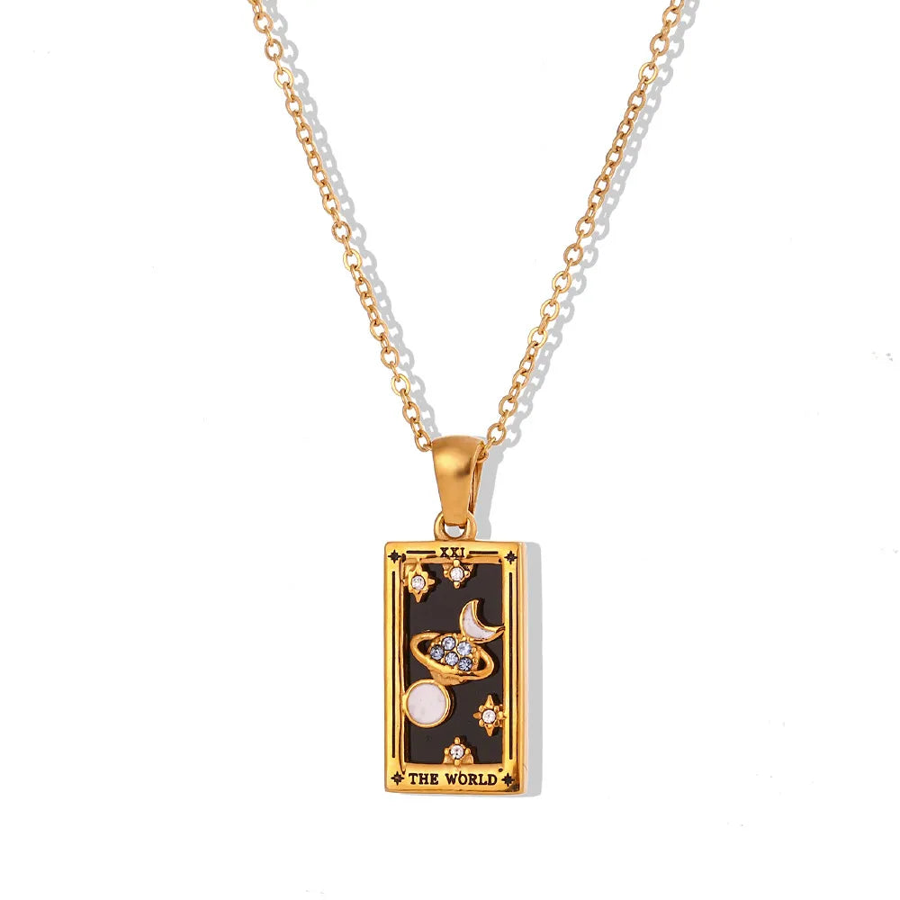 Gold Tarot Card Necklaces | necklace | Wiccan Center