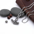 Thor Mjolnir necklace for men – Viking Norse Pendant with Steel Chain