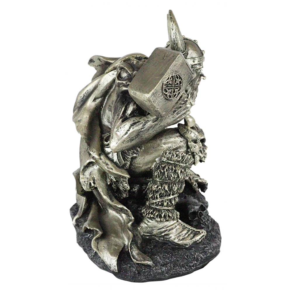 Thor God of Thunder Wielding Mjolnir Hammer | Statue | Wiccan Center