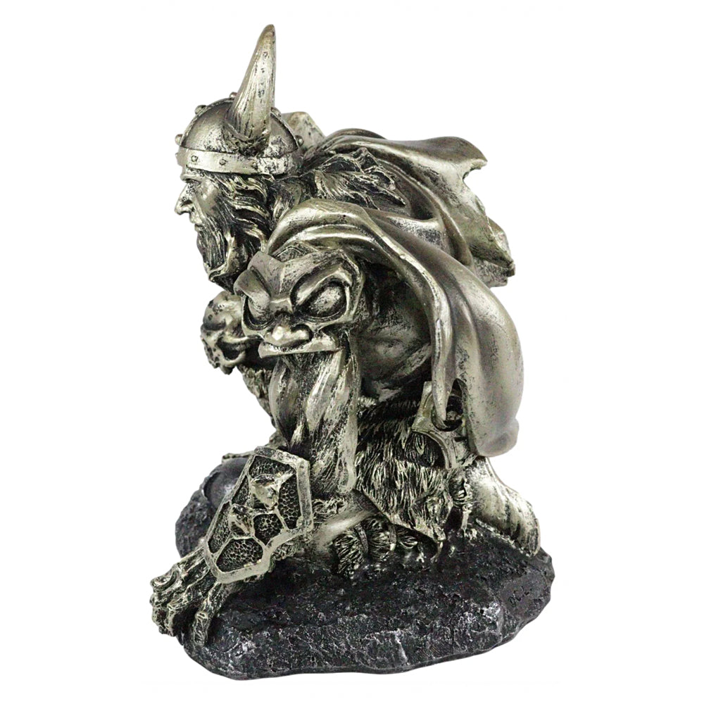 Thor God of Thunder Wielding Mjolnir Hammer | Statue | Wiccan Center