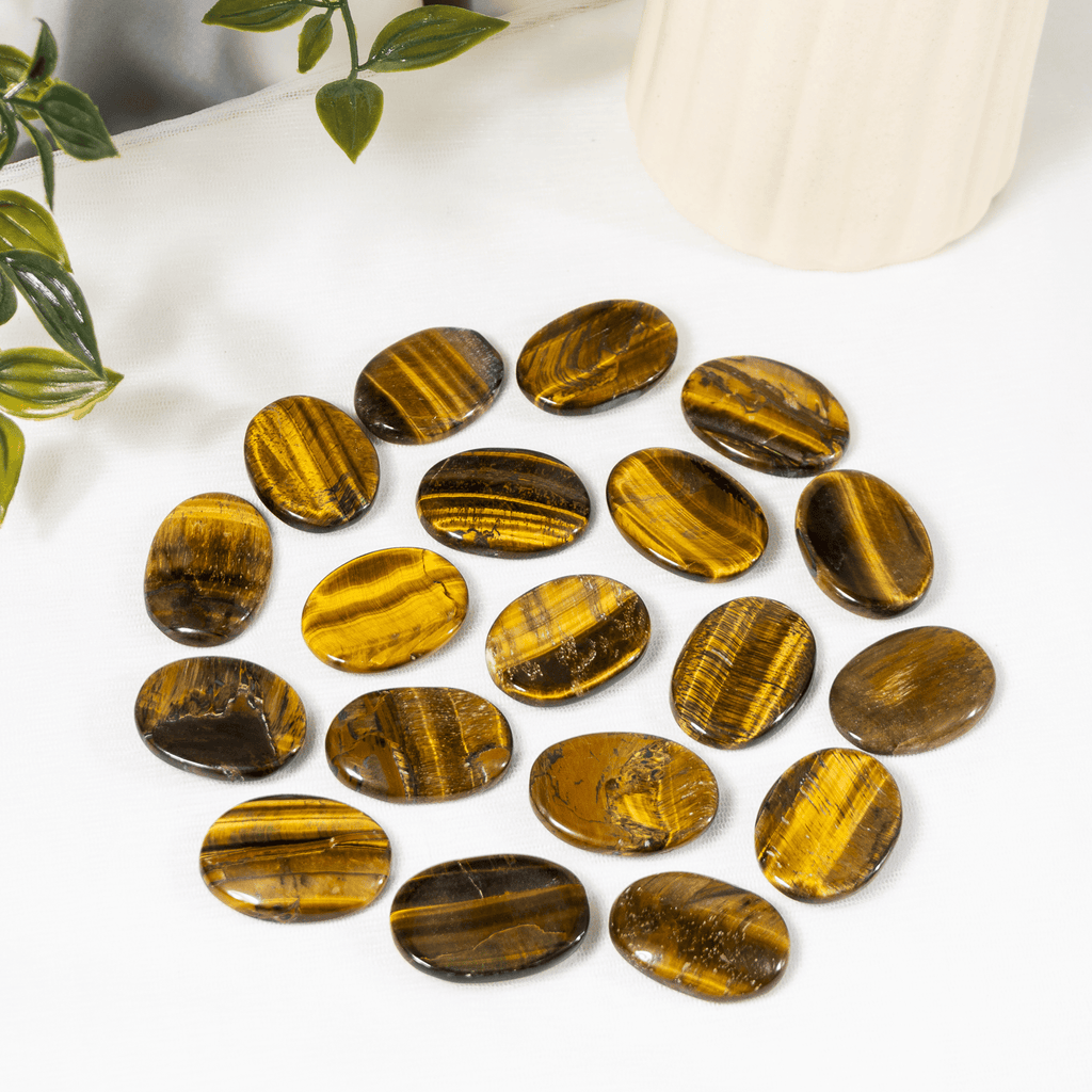 Tiger Eye Pocket Stones (Longevity & Protection)