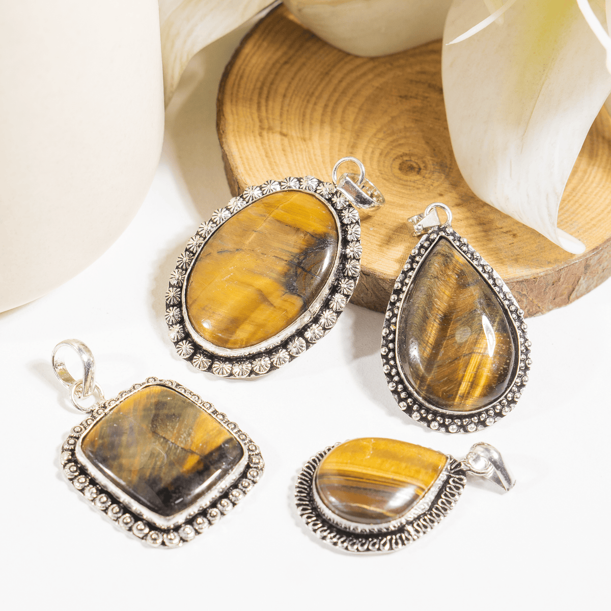 Tiger Eye Pendants – Natural Crystal Pendants Healing Gemstone Pendants