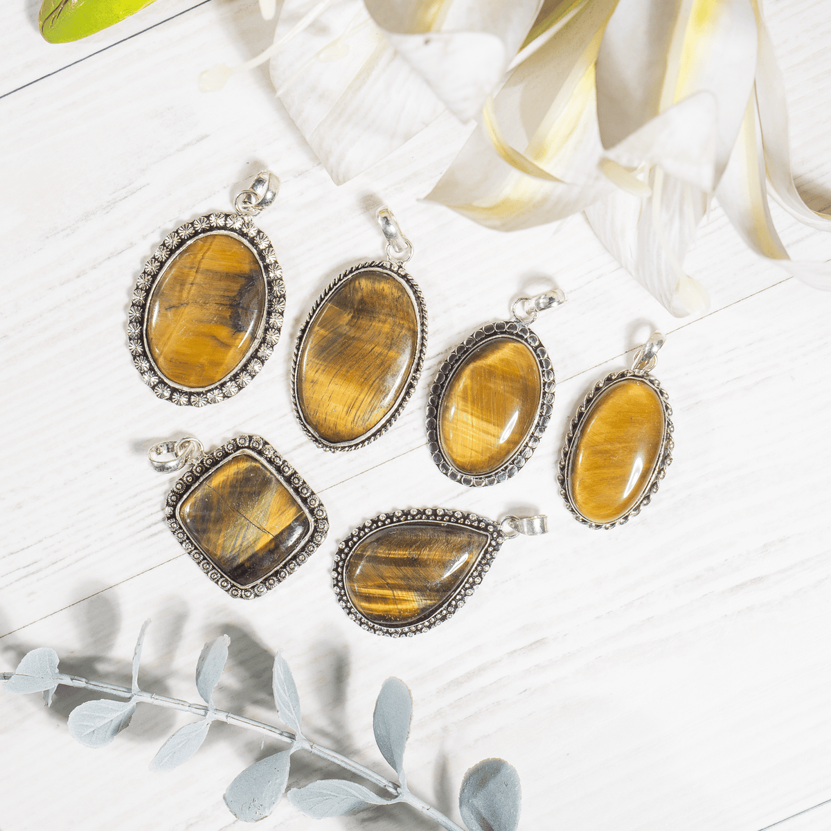 Tiger Eye Pendants – Natural Crystal Pendants Healing Gemstone Pendants