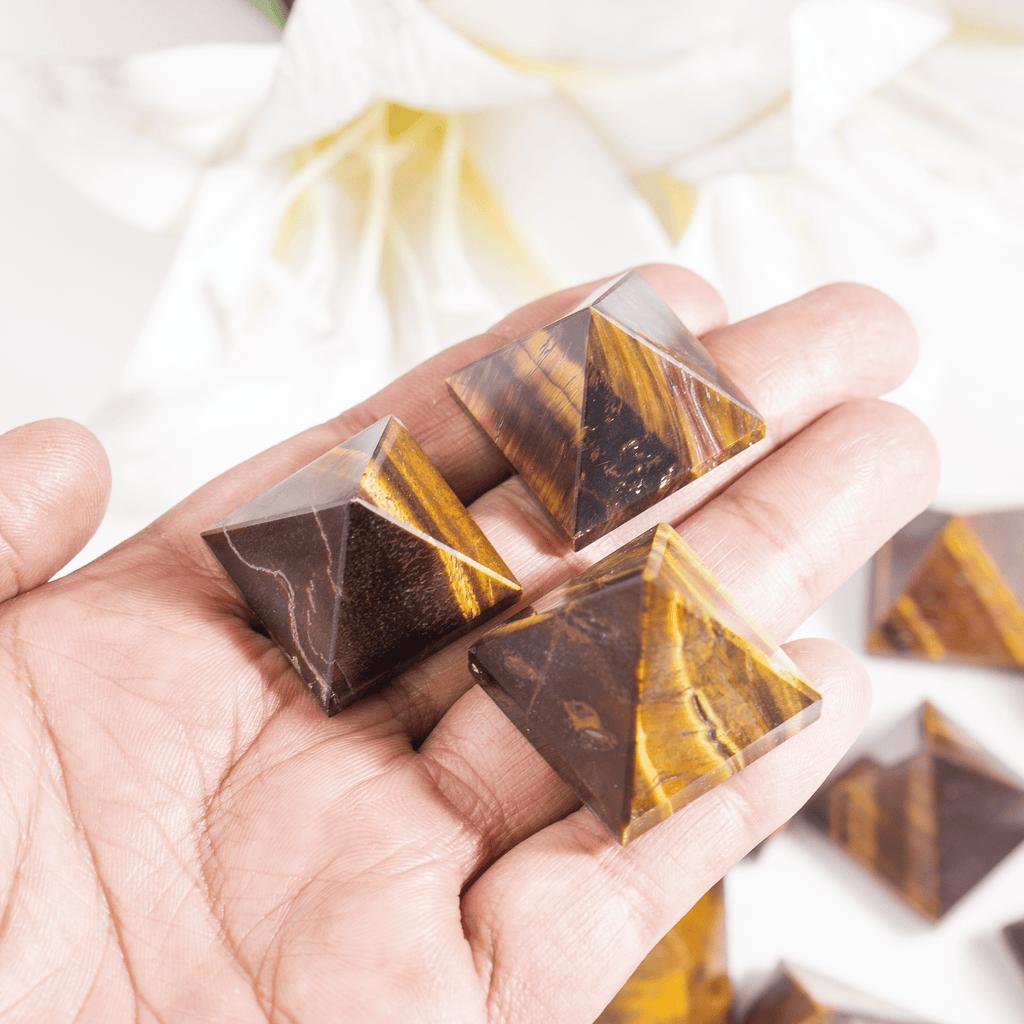 Tiger Eye Pyramids (Integrity and Strength)