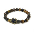 Tiger's Eye Crown Stretchable Bracelet | Bracelet | Wiccan Center