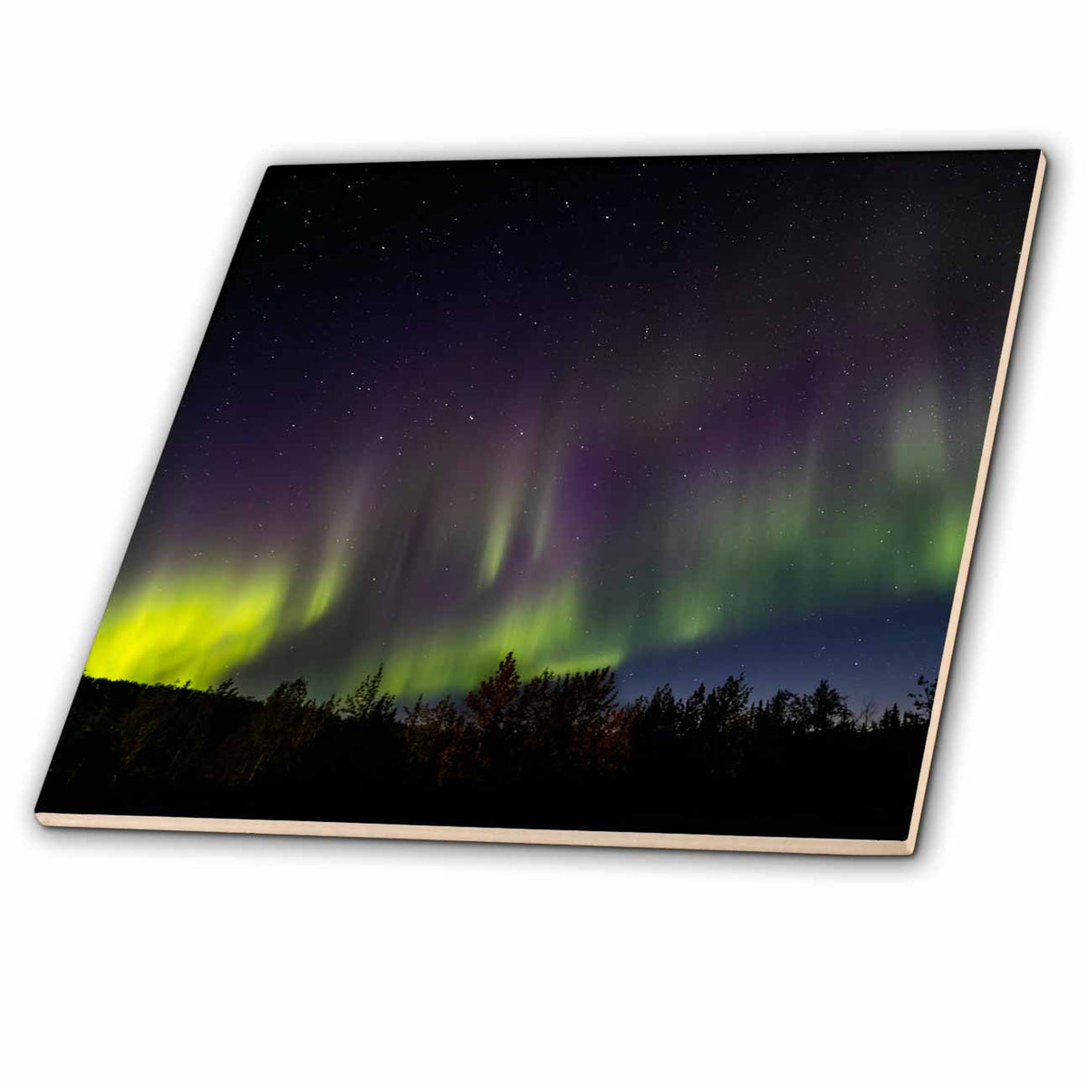 3dRose Danita Delimont - Northern Lights - USA, Alaska, Aurora Borealis and Stars. - Tiles