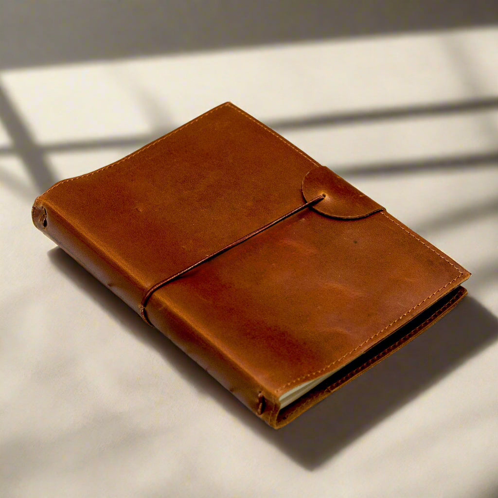 Soothi A5 Refillable Leather Traveler's Journal - Classic Design with Pockets, Pen Slot & Tree-Free Paper | Journal | Wiccan Center