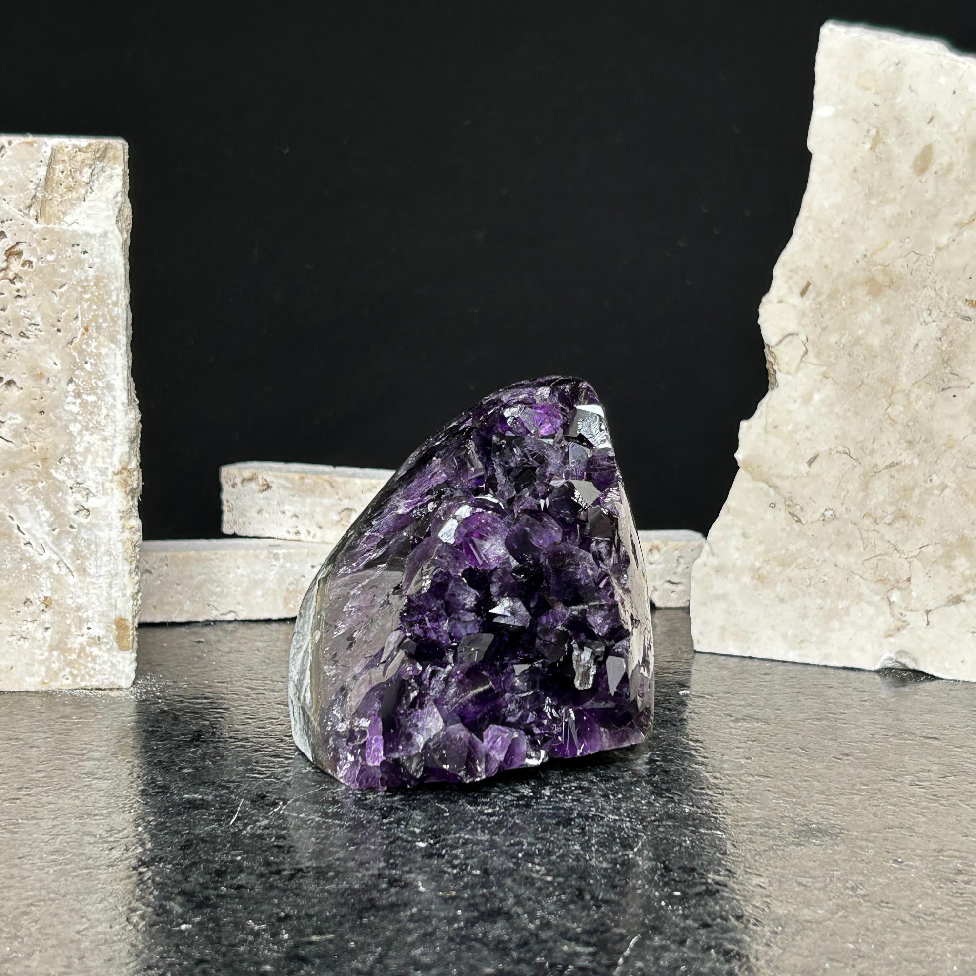 Top Grade Deep Purple Uruguayan Amethyst, Amethyst cluster with agate Formations | Amethyst Geodes | Wiccan Center