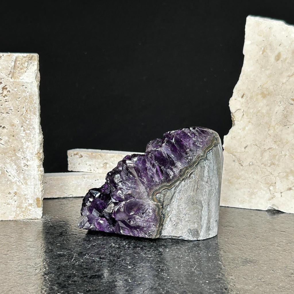 Top Grade Deep Purple Uruguayan Amethyst, Amethyst cluster with agate Formations | Amethyst Geodes | Wiccan Center