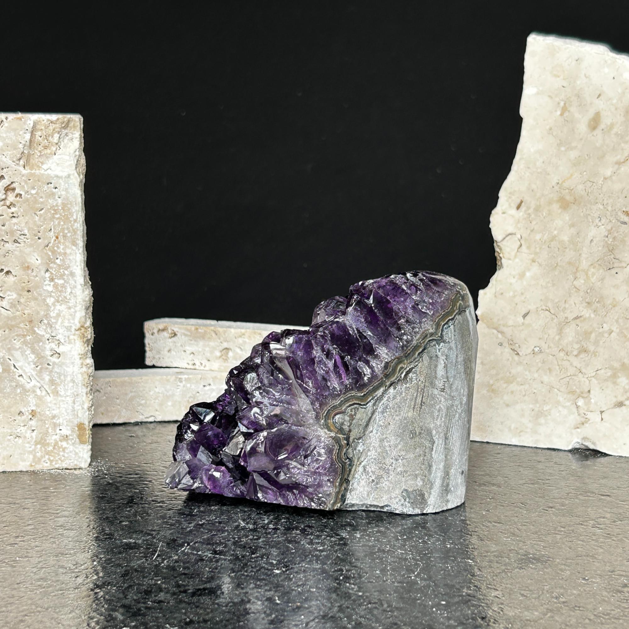 Top Grade Deep Purple Uruguayan Amethyst, Amethyst cluster with agate Formations | Amethyst Geodes | Wiccan Center