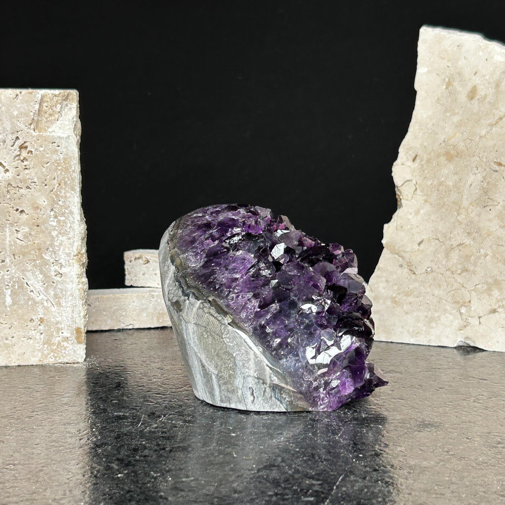 Top Grade Deep Purple Uruguayan Amethyst, Amethyst cluster with agate Formations | Amethyst Geodes | Wiccan Center