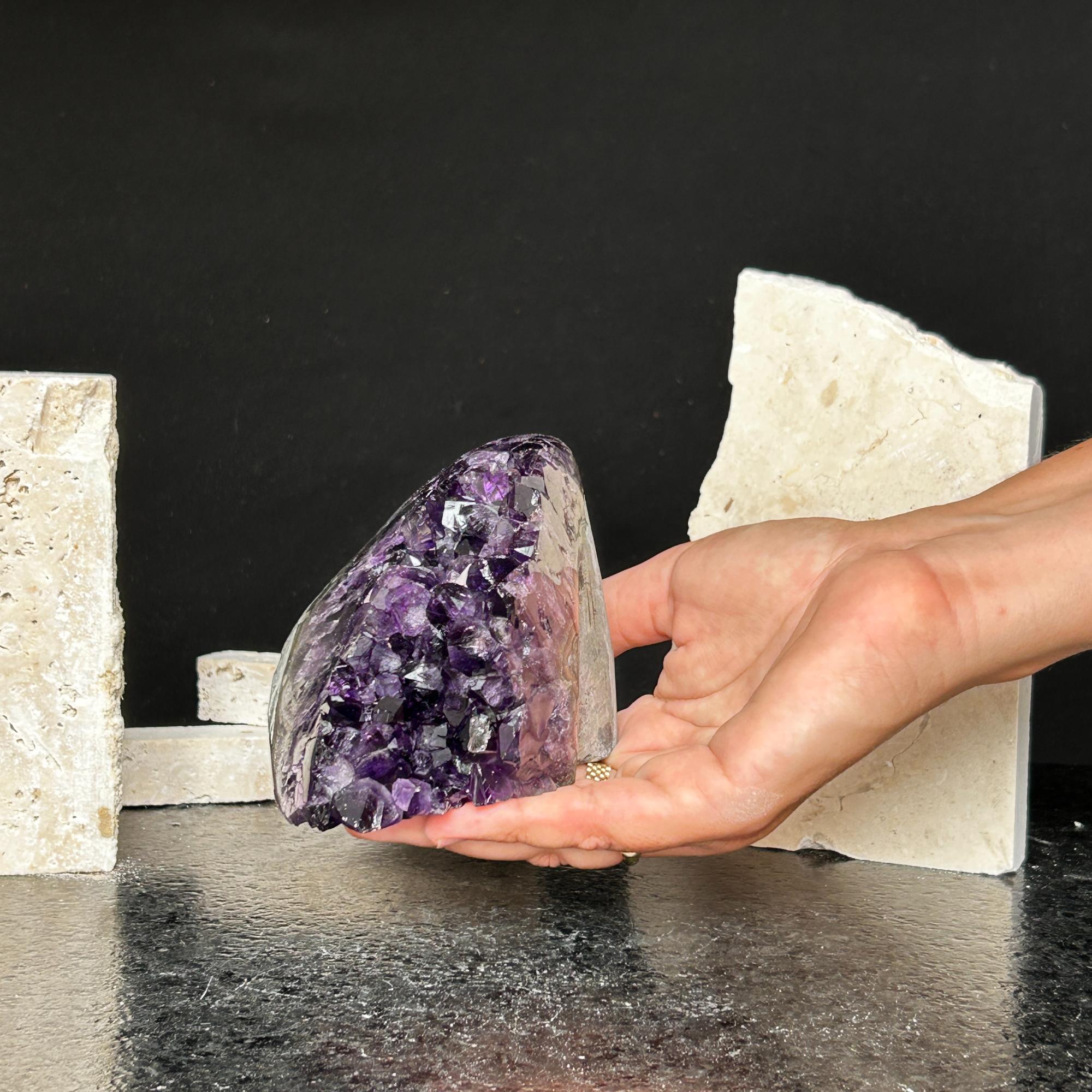 Top Grade Deep Purple Uruguayan Amethyst, Amethyst cluster with agate Formations | Amethyst Geodes | Wiccan Center