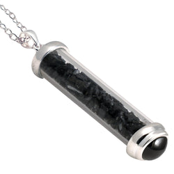 Black Tourmaline Gem Power Vial Pendant for Protection | Gem Power Vials | Wiccan Center