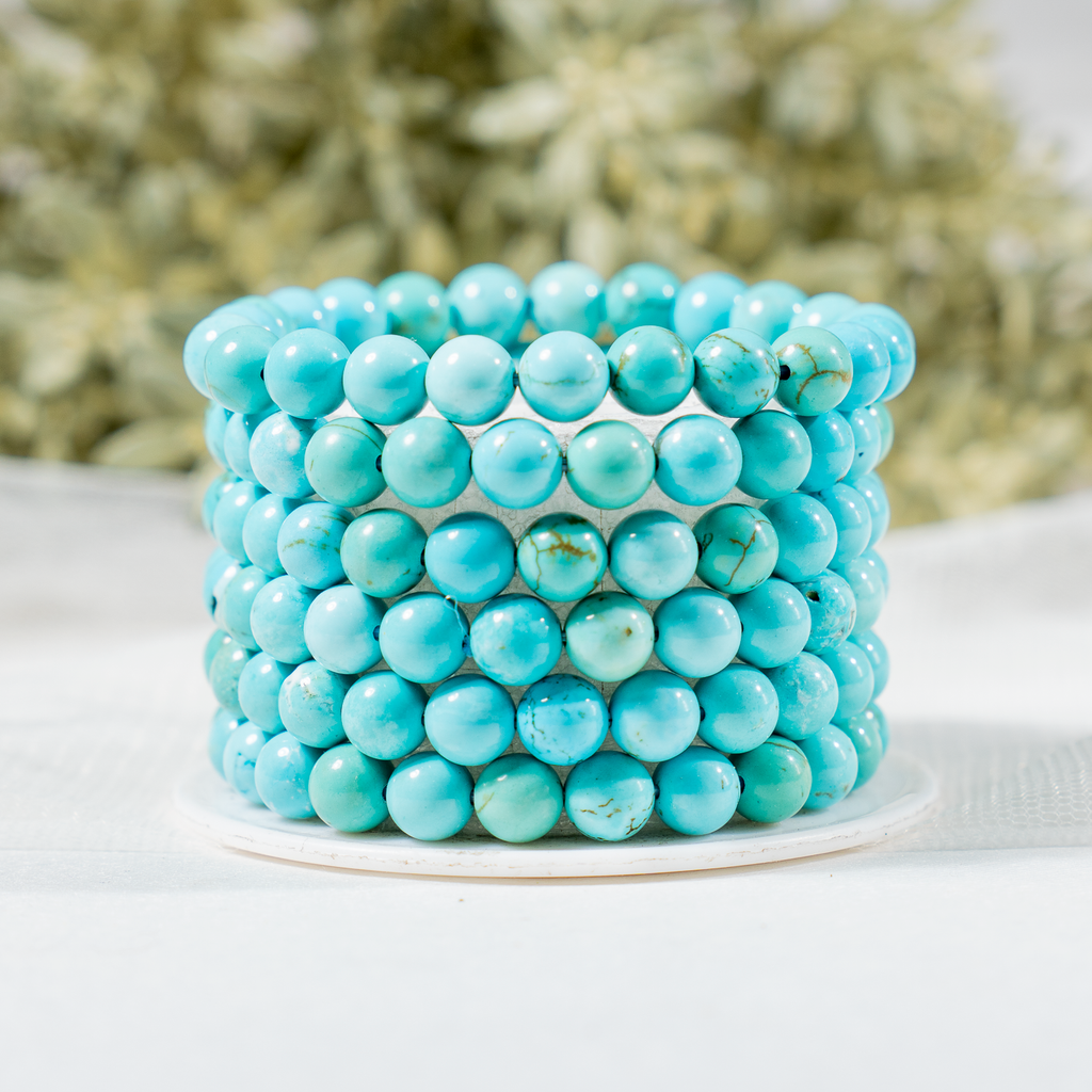 Turquoise Howlite Bracelet (Dream Recall and Patience) | Bracelets | Wiccan Center