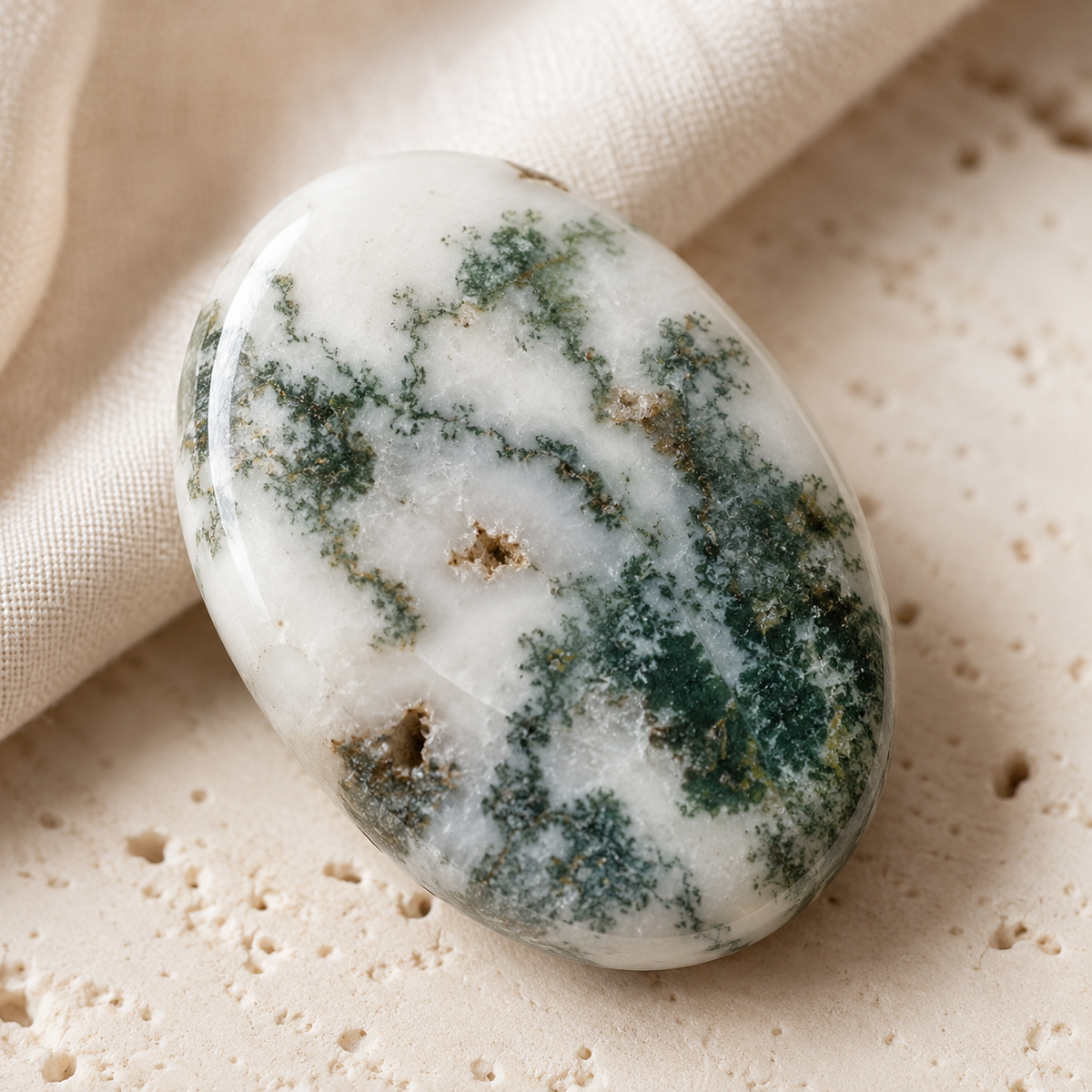 Tree Agate Pocket Stones (Trust and Self-Discipline)