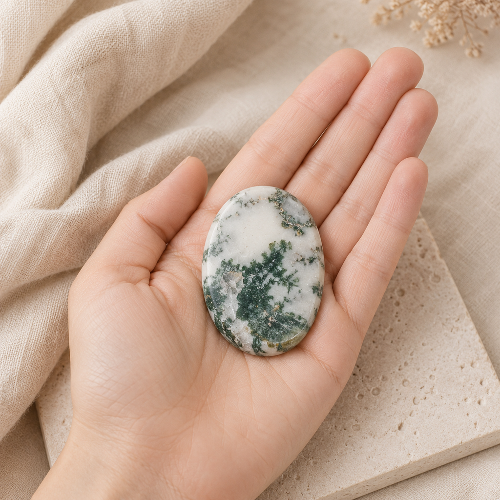 Tree Agate Pocket Stones (Trust and Self-Discipline)