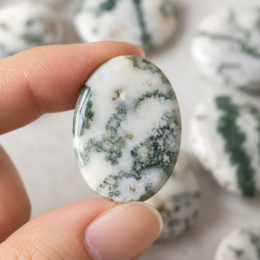 Tree Agate Pocket Stones (Trust and Self-Discipline)