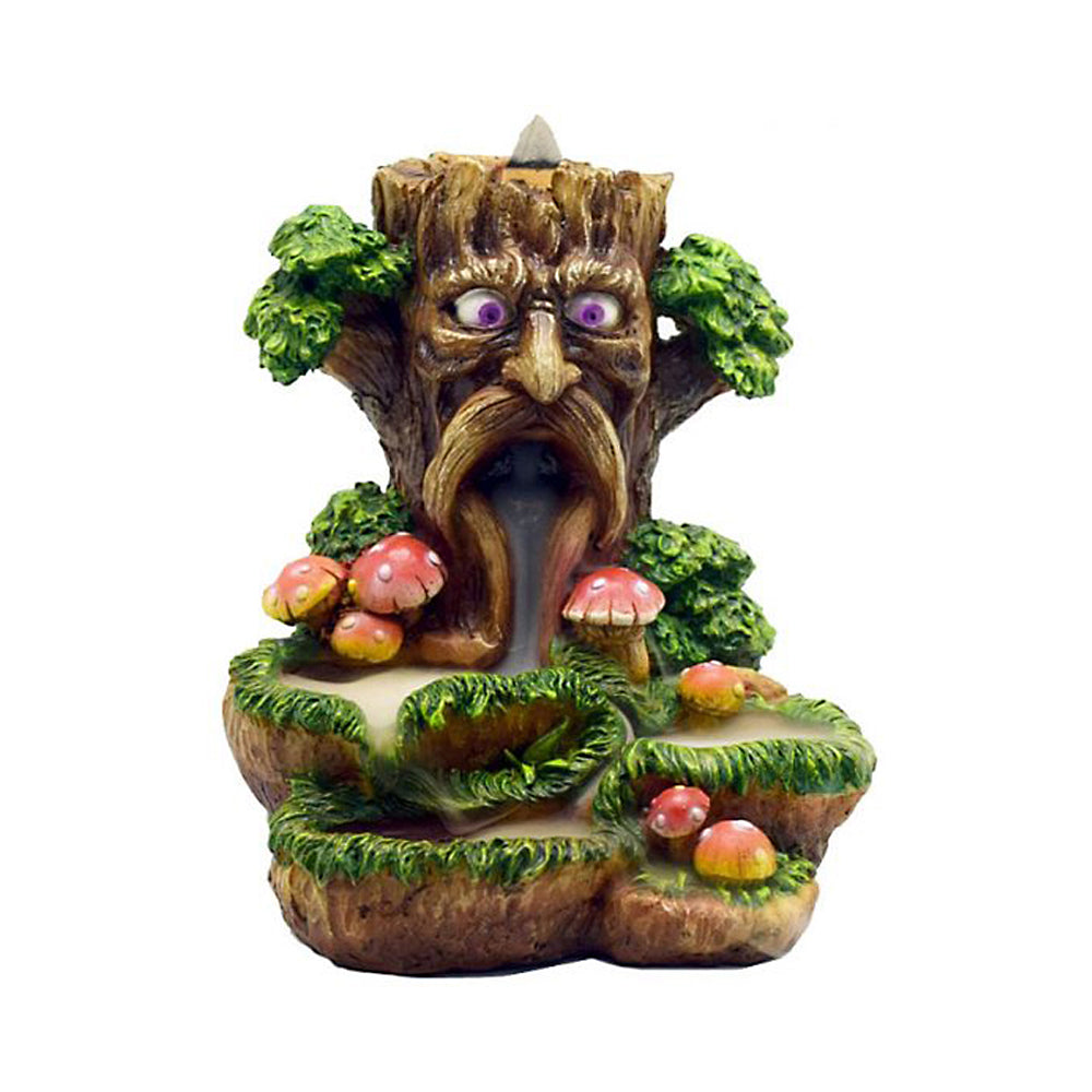 Tree Man and Mushrooms Backflow Cone Burner | Incense Burner | Wiccan Center