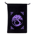 Tree of Life Black Velvet Embroidered Bag | Tarot Cards | Wiccan Center