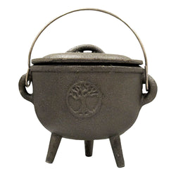 Cast Iron Cauldron - Tree of Life 4.5" | Cauldrons | Wiccan Center