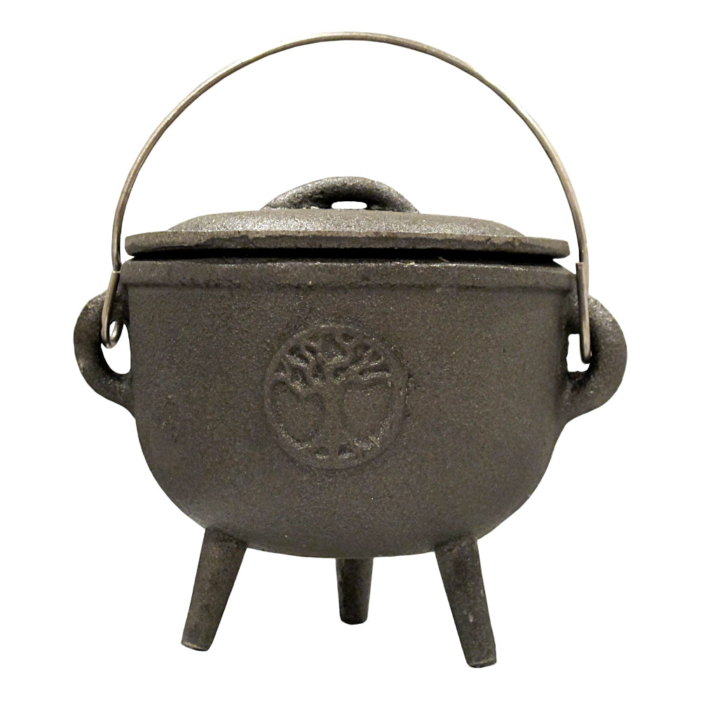 Cast Iron Cauldron - Tree of Life 4.5" | Cauldrons | Wiccan Center