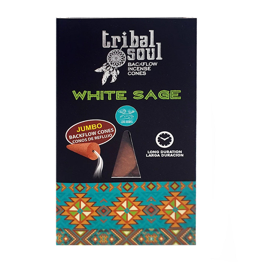 Tribal Soul White Sage Backflow Cones | Incense | Wiccan Center