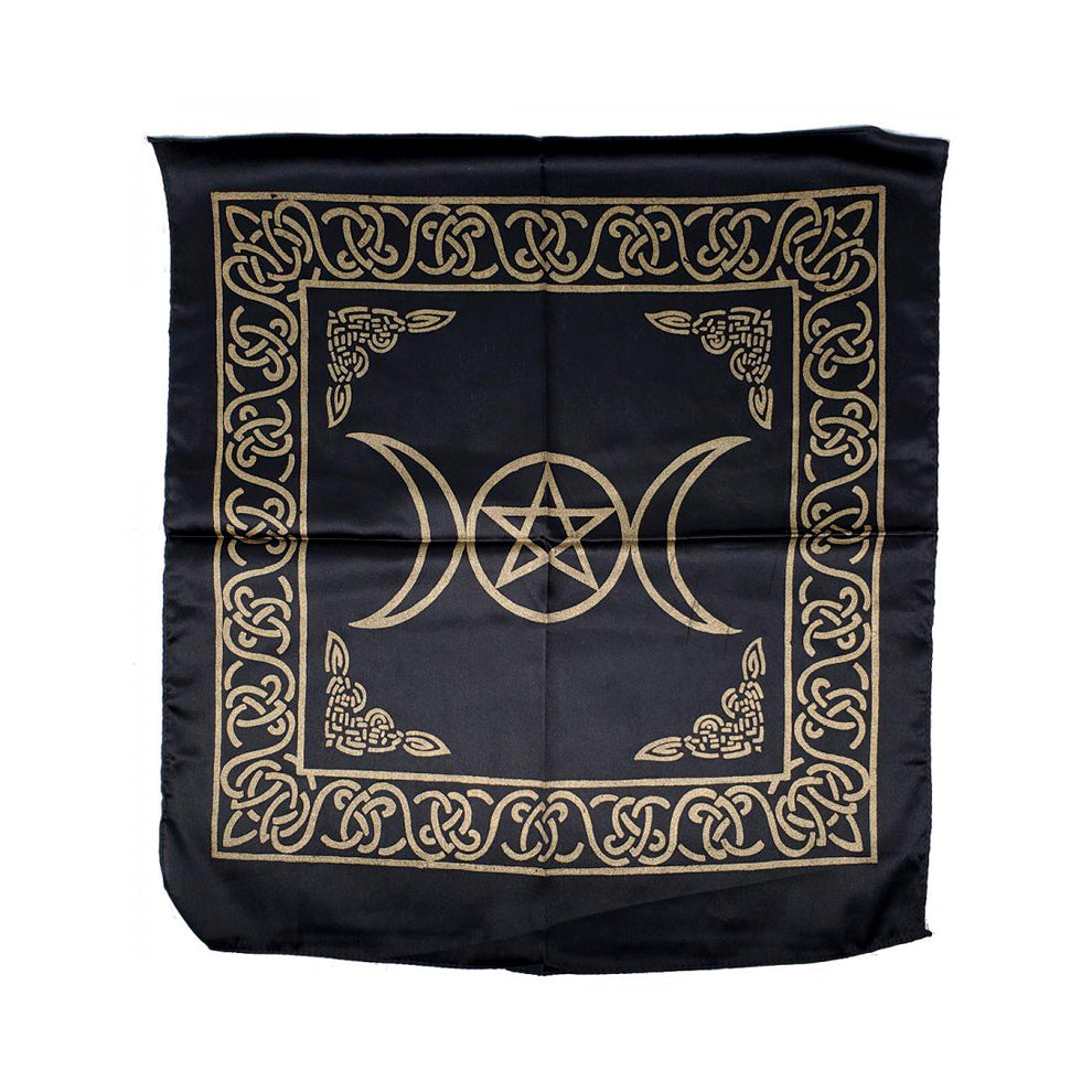 Pentacle Triple Moon Altar Cloth 21" x 21" | Altar Cloth | Wiccan Center