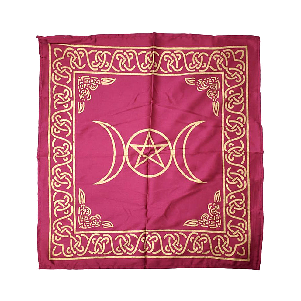 Pentacle Triple Moon Altar Cloth 21" x 21" | Altar Cloth | Wiccan Center
