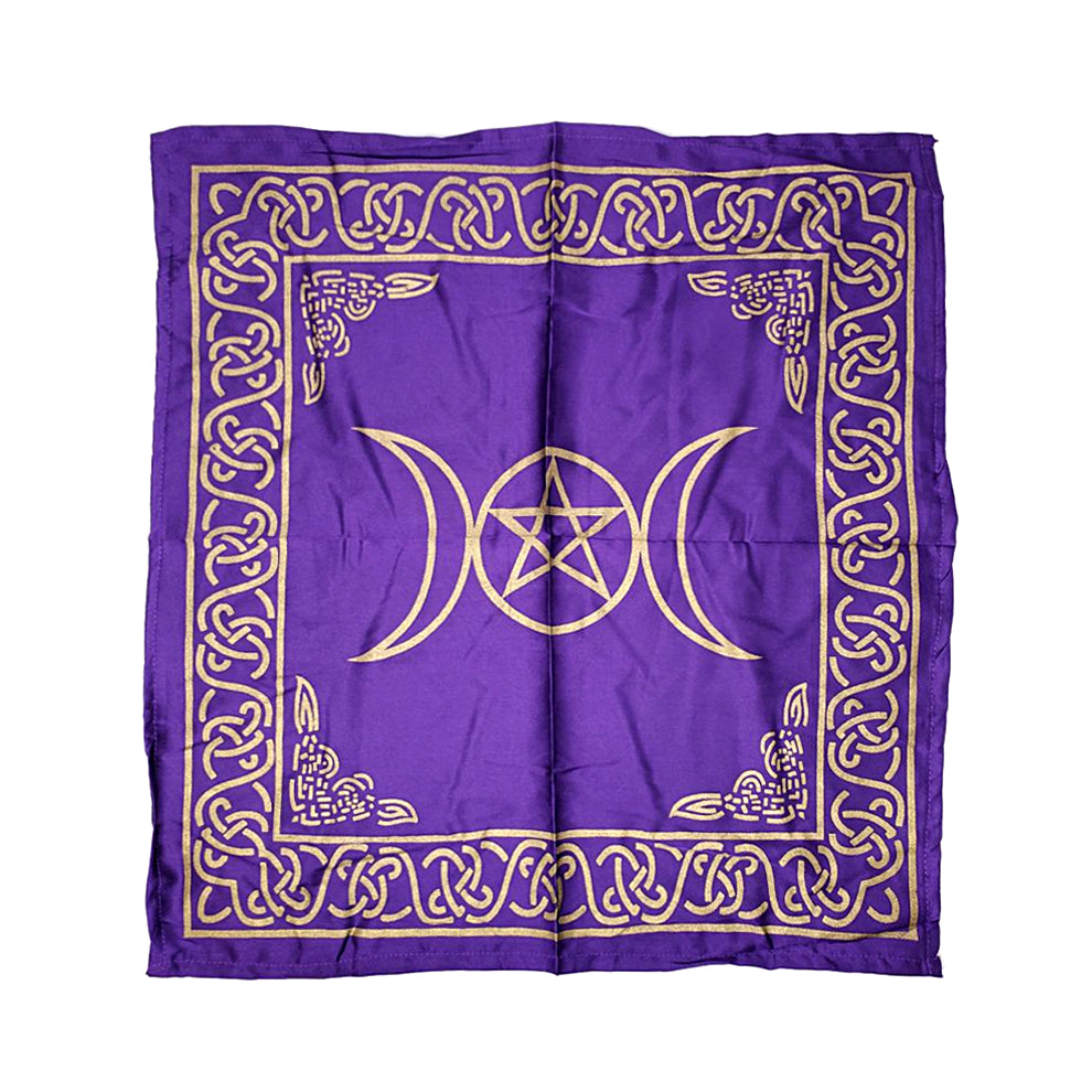 Pentacle Triple Moon Altar Cloth 21" x 21" | Altar Cloth | Wiccan Center