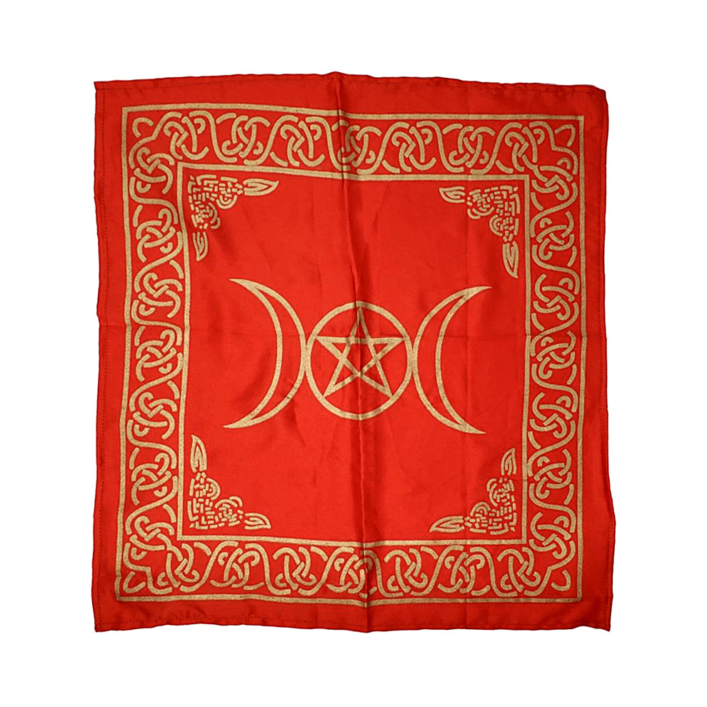 Pentacle Triple Moon Altar Cloth 21" x 21" | Altar Cloth | Wiccan Center