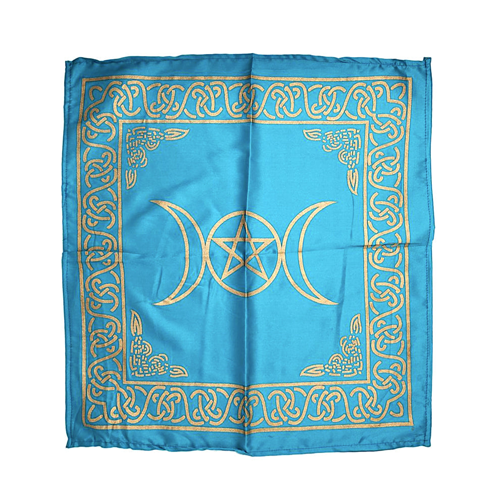 Pentacle Triple Moon Altar Cloth 21" x 21" | Altar Cloth | Wiccan Center