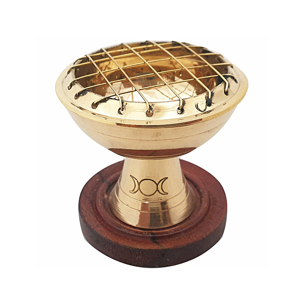 Triple Moon Etched Charcoal Burner | Incense Burner | Wiccan Center