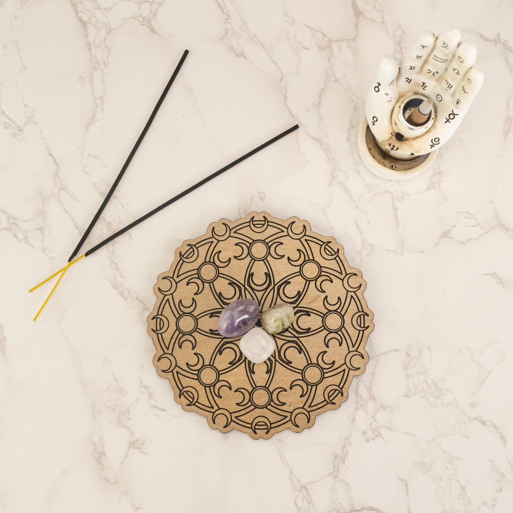 Triple Moon Crystal Grid | Religious Items | Wiccan Center