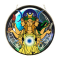 Triple Moon Goddess Glass Suncatcher | Figurine | Wiccan Center