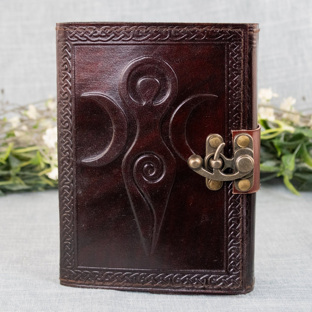 Triple Moon Goddess Leather Journal | Joural | Wiccan Center