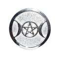 Triple Moon Silver Plated Altar Tile | Figurine | Wiccan Center