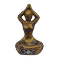 Volcanic Stone Statue - Triple Moon Yoga Goddess | Statue | Wiccan Center