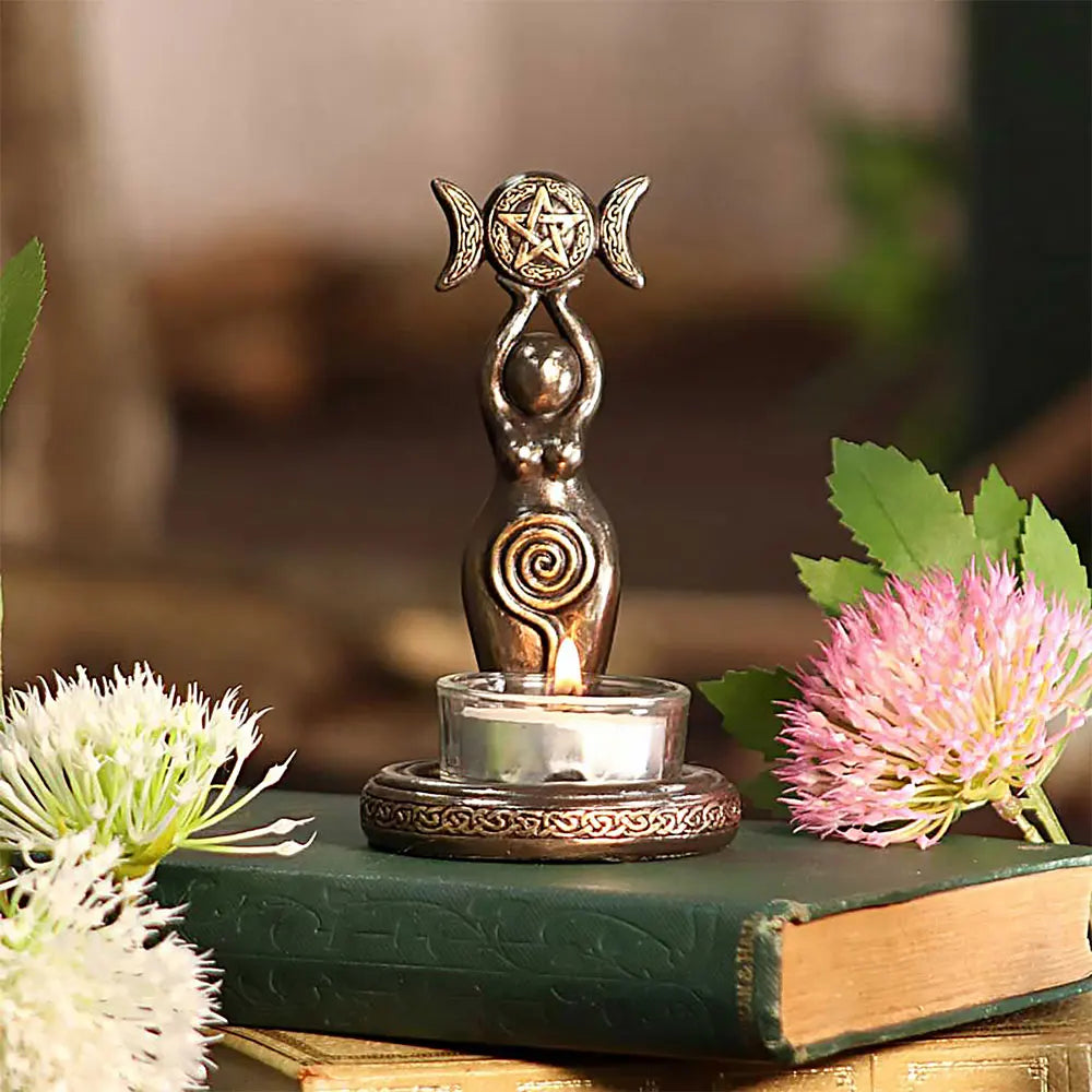 Goddess Triple Moon Candle Holder | Candle Holders | Wiccan Center
