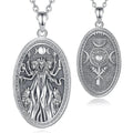 Triple Moon Goddess Sterling Silver Necklace | 925 sterling silver | Wiccan Center