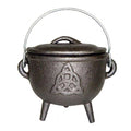 Cast Iron Cauldron - Triquetra 4.5" | Cauldrons | Wiccan Center