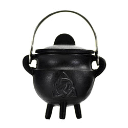 Cast Iron Cauldron - Triquetra 4 1/2" | Cauldrons | Wiccan Center