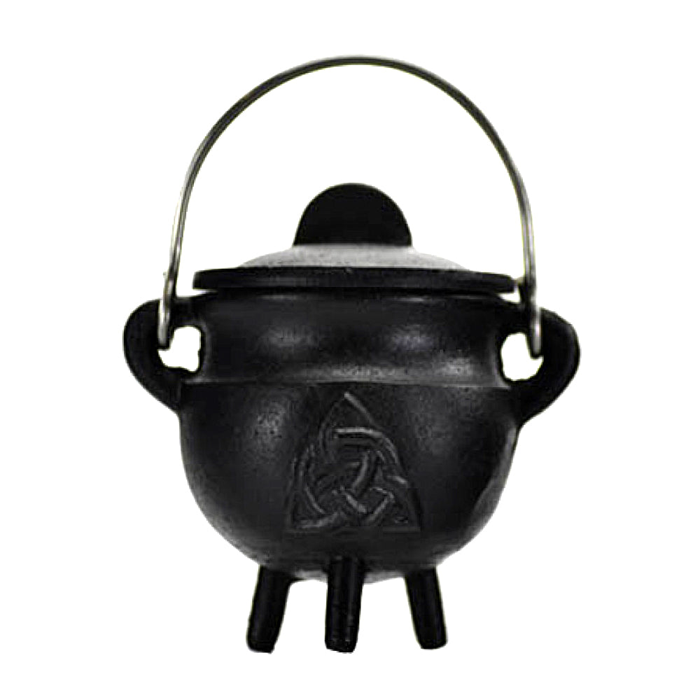 Cast Iron Cauldron - Triquetra 4 1/2" | Cauldrons | Wiccan Center