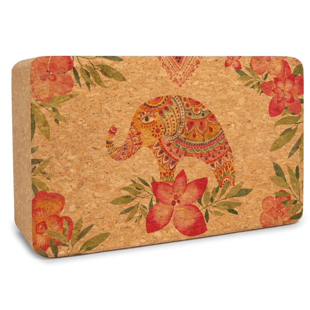 Tropical Vibes Cork Yoga Block | Yoga & Pilates Blocks | Wiccan Center
