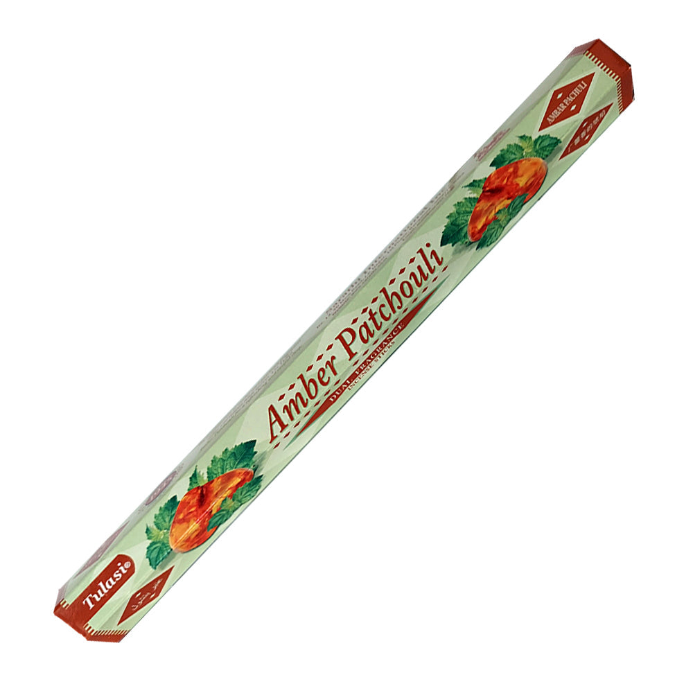 Tulasi Amber Patchouli Dual Fragrance Incense Sticks | Incense | Wiccan Center