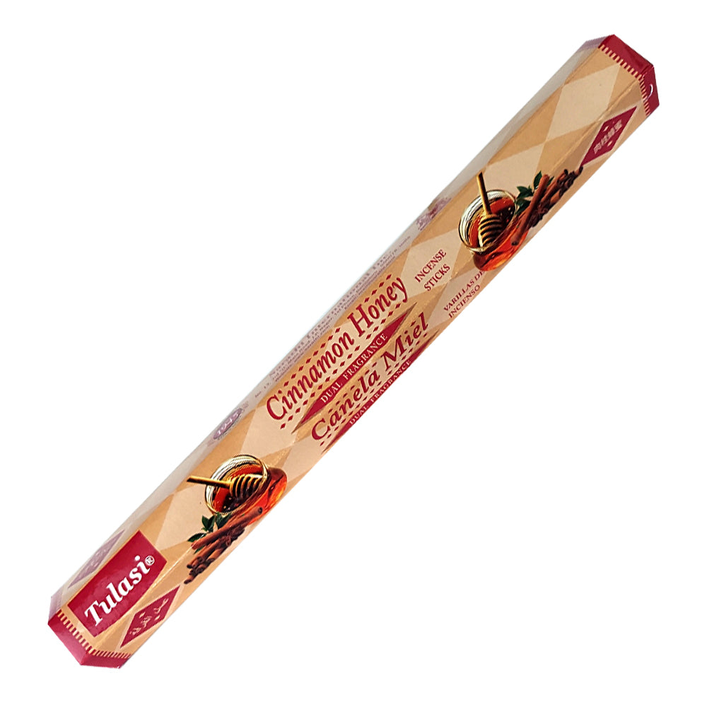 Tulasi Cinnamon Honey Dual Fragrance Incense Sticks | Incense | Wiccan Center