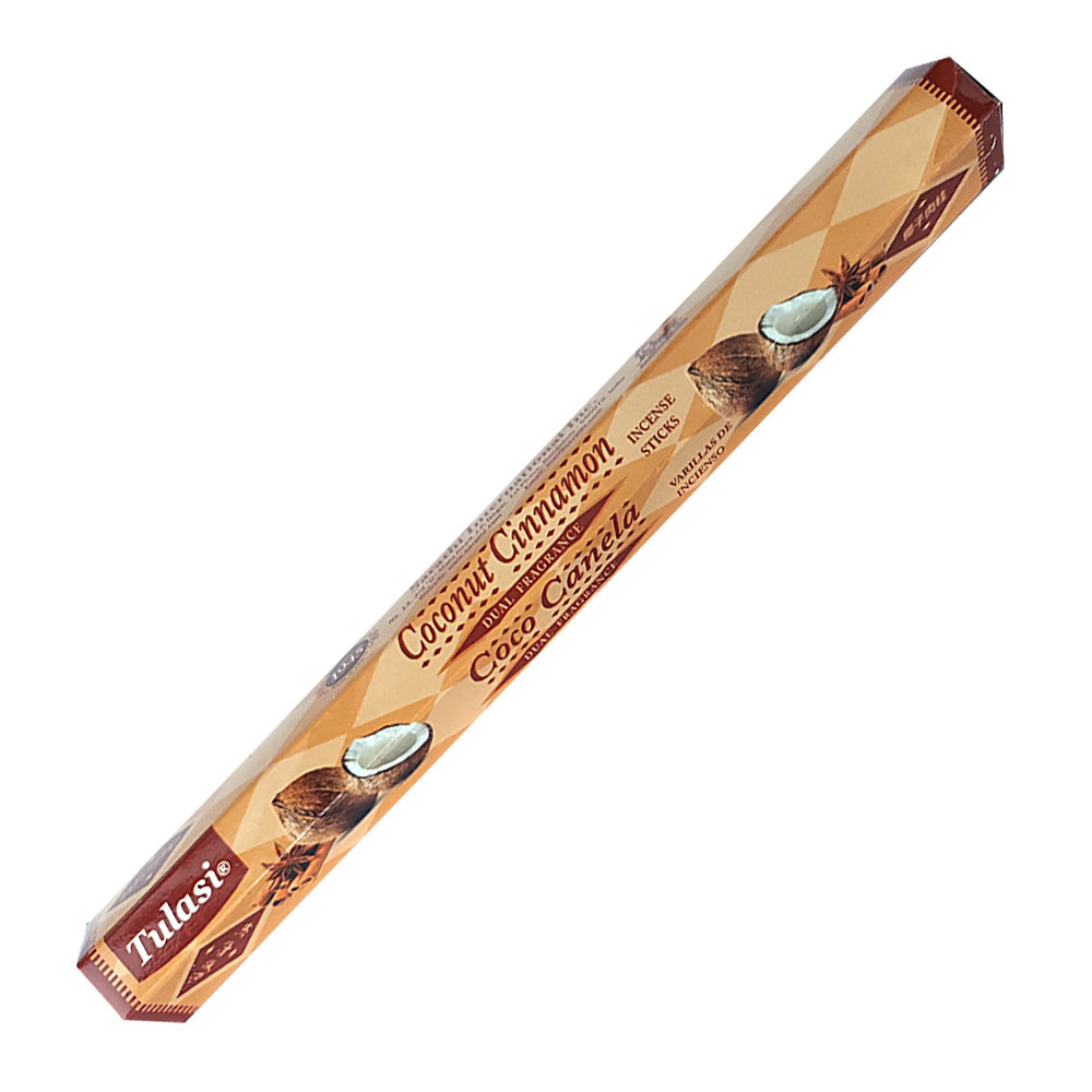 Tulasi Coconut Cinnamon Dual Fragrance Incense Sticks | Incense | Wiccan Center