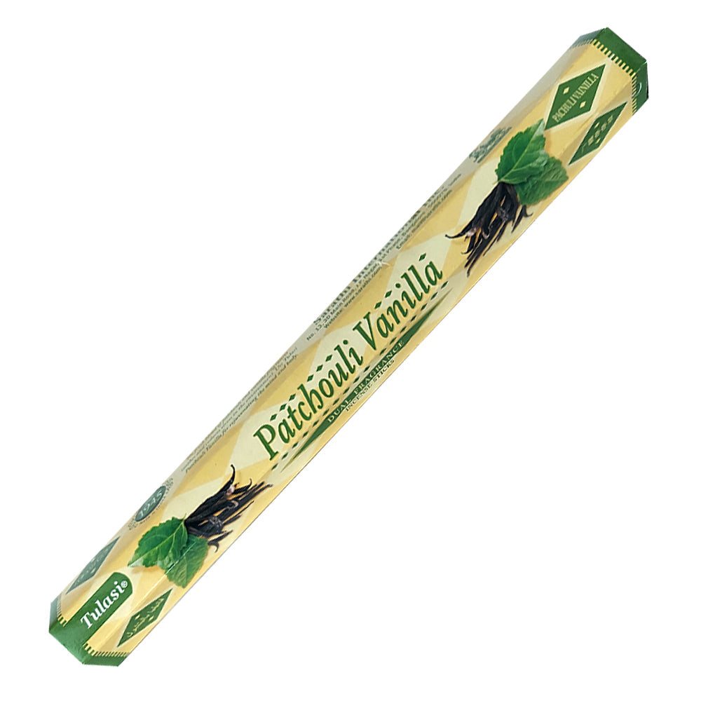 Tulasi Patchouli Vanilla Dual Fragrance Incense Sticks | Incense | Wiccan Center