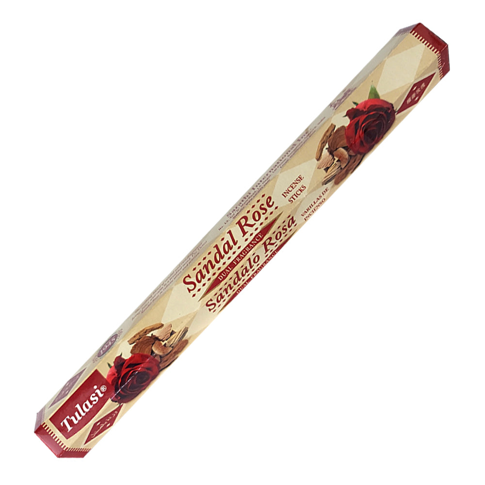 Tulasi Sandal Rose Dual Fragrance Incense Sticks | Incense | Wiccan Center